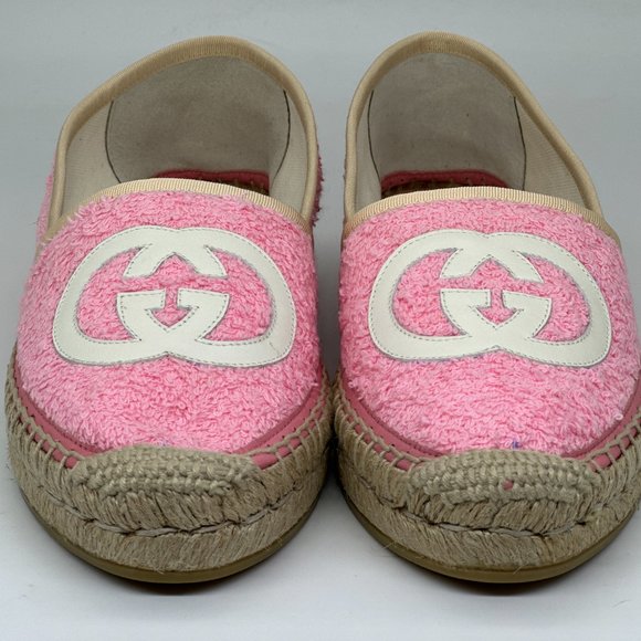 Gucci GG Logo Monogram Terry Espadrilles Flats Shoes - Picture 4 of 16